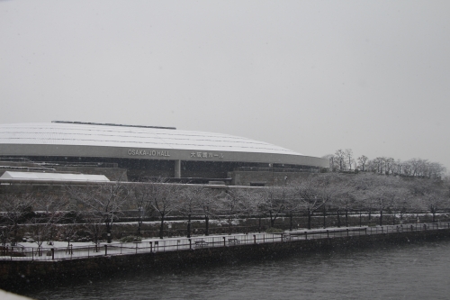 雪の大阪城