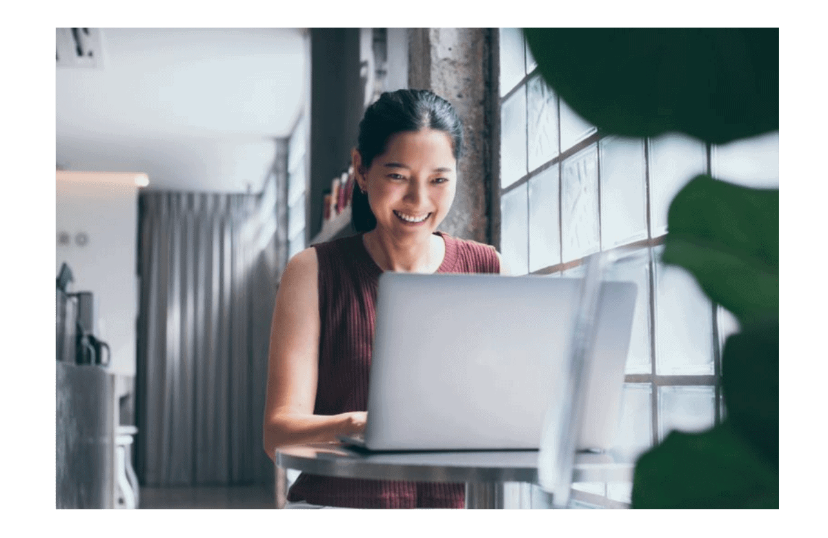 woman working at computer