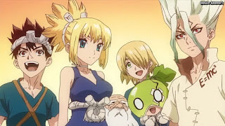 ドクターストーンアニメ 1期13話 石神千空 スイカ 銀狼 コハク クロム Dr. STONE Episode 13