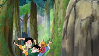 ワンピースアニメ 504話 幼少期 エース ルフィ かわいい ACE LUFFY | ONE PIECE Episode 504 ASL