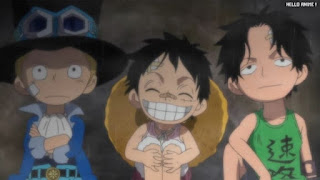 ワンピースアニメ 497話 幼少期 エース サボ ルフィ ACE LUFFY SABO | ONE PIECE Episode 497 ASL