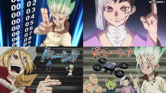 ドクターストーン アニメ 宝島 3期12話 石神千空 あさぎりゲン 龍水 Dr. STONE Season 3 Episode 12