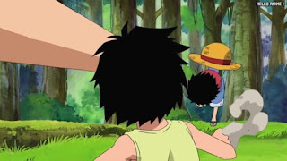 ワンピースアニメ 504話 幼少期 エース ルフィ かわいい ACE LUFFY | ONE PIECE Episode 504 ASL