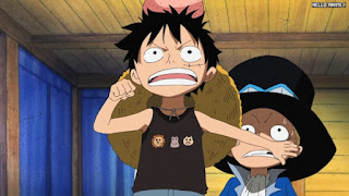 ワンピースアニメ 497話 ルフィ サボ 幼少期 | ONE PIECE Episode 497 ASL