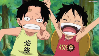 ワンピースアニメ 504話 幼少期 エース ルフィ かわいい ACE LUFFY | ONE PIECE Episode 504 ASL