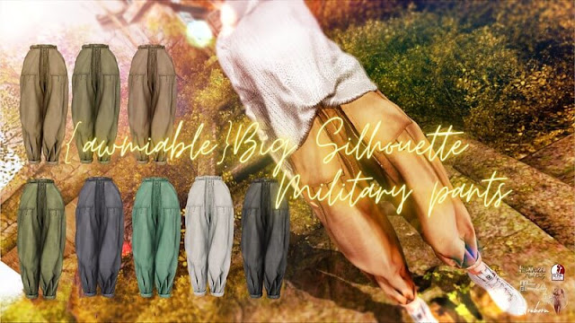 {awmiable}Big Silhouette Military pants@the main store&MP.