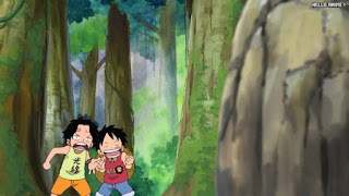 ワンピースアニメ 504話 幼少期 エース ルフィ かわいい ACE LUFFY | ONE PIECE Episode 504 ASL