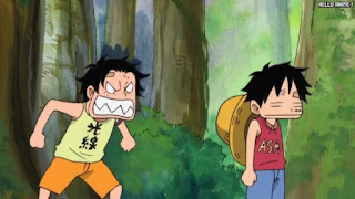 ワンピースアニメ 504話 幼少期 エース ルフィ かわいい ACE LUFFY | ONE PIECE Episode 504 ASL