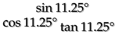 11.25°の三角比