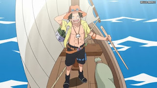 ワンピースアニメ 504話 エース 船出 | ONE PIECE Episode 504