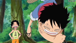 ワンピースアニメ 504話 幼少期 エース ルフィ かわいい ACE LUFFY | ONE PIECE Episode 504 ASL