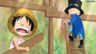 ワンピースアニメ 497話 ルフィ サボ 幼少期 | ONE PIECE Episode 497 ASL