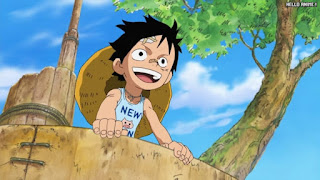 ワンピースアニメ 497話 幼少期 ルフィ かわいい Monkey D. Luffy | ONE PIECE Episode 497 ASL