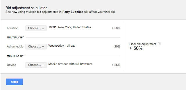 bid adjustment calculator