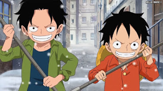 ワンピースアニメ 504話 幼少期 エース ルフィ かわいい ACE LUFFY | ONE PIECE Episode 504 ASL