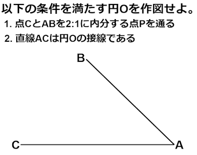 数学　作図問題　2点を通る円