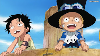 ワンピースアニメ 497話 エース サボ 幼少期 | ONE PIECE Episode 497 ASL