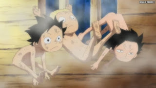 ワンピースアニメ 497話 幼少期 エース サボ ルフィ ACE LUFFY SABO | ONE PIECE Episode 497 ASL