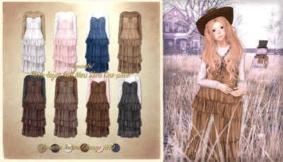 {amiable}Three layer Frill Maxi Skirt One-piece