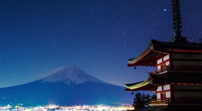 En vidéo : le mont Fuji sous les étoiles