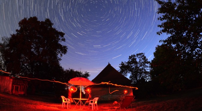 Rotation d’étoiles en Bresse au cours d’une nuit d’été