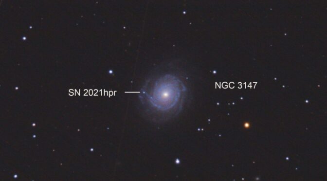 Une sixième supernova explose dans la galaxie NGC 3147