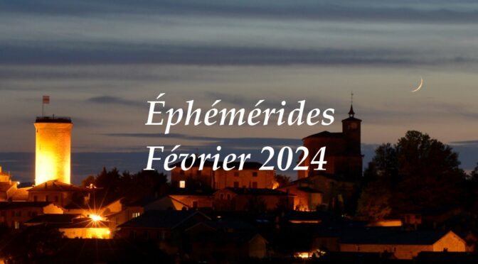 Éphémérides : le ciel du mois de février 2024