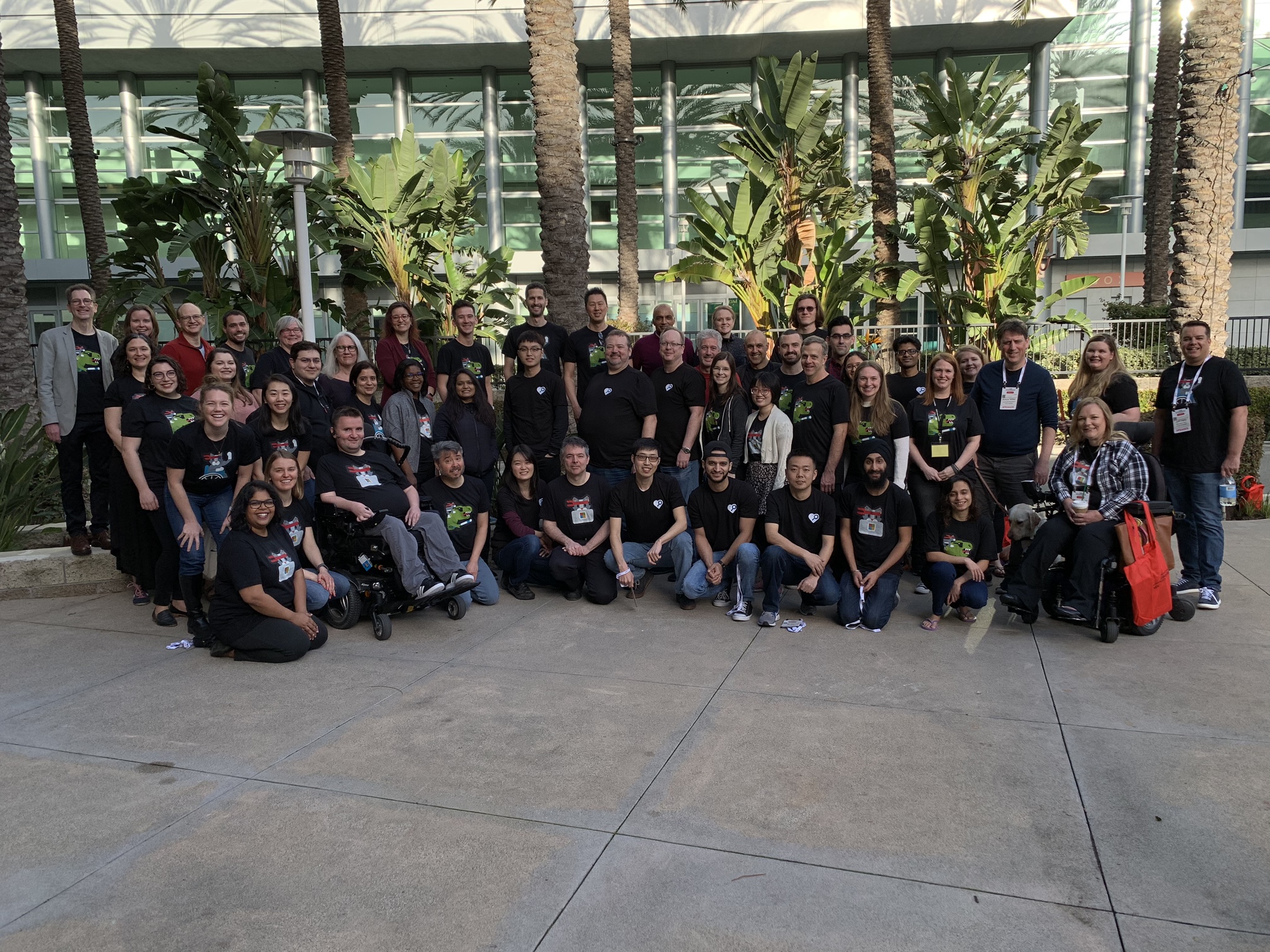 A group of people gathered for a picture.