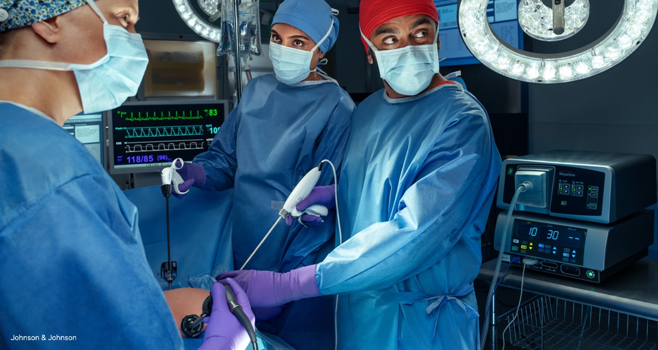 Surgeons in an operating room