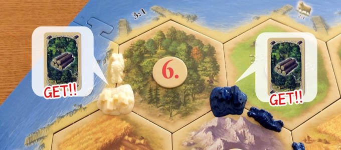 森林から木材を獲得する｜カタン（Catan）