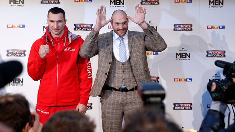 Betting money is going on Tyson Fury against Wladimir Klitschko