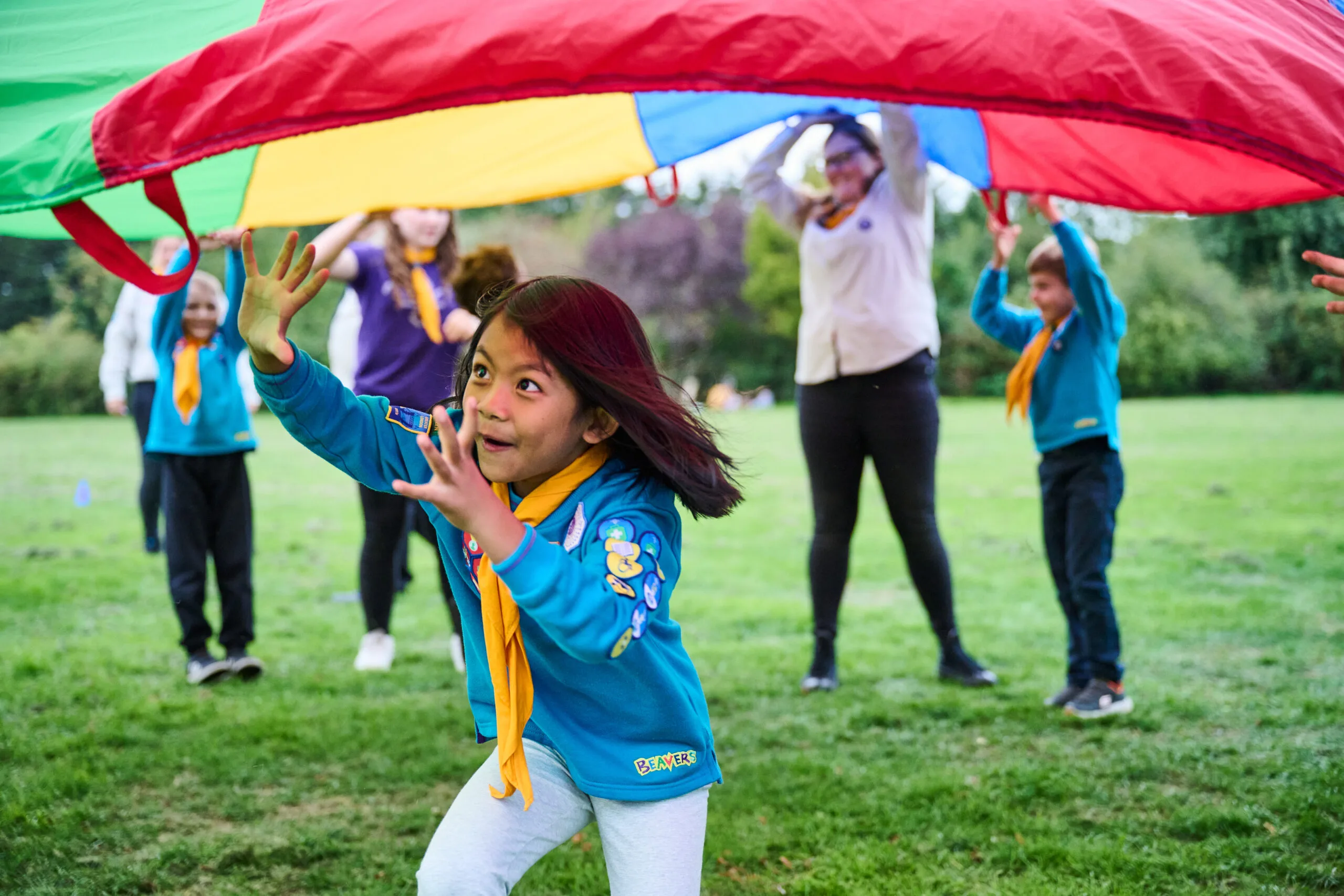 leader and beavers parachute game jpg