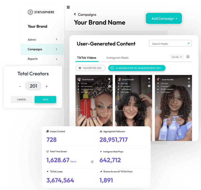 Statusphere platform for tracking influencer metrics