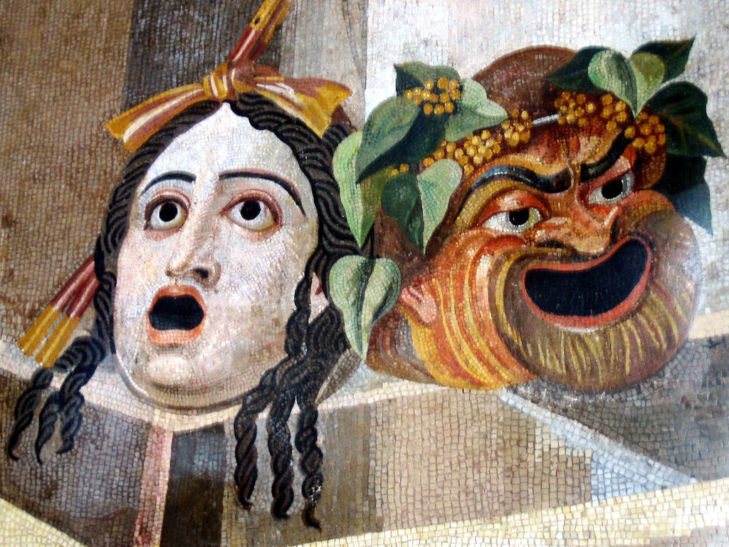 Tragic_comic_masks_-_roman_mosaic