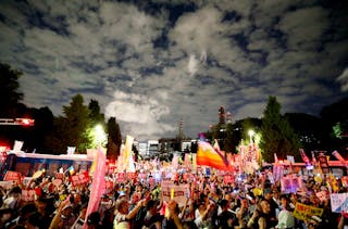 Protest against Abe's security bills