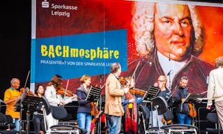 LEIPZIG, GERMANY - JUNE 14, 2014: Concert at Bachfest annual summer music festival celebrating baroque musician Johann Sebastian