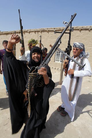 Woman whose sons have volunteered to join the Iraqi army in their fight against the predominantly Sunni militants from radical I