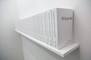 Print Wikipedia by Michael Mandiberg, NYC June 18, 2015  Derivative work CC By-SA 3.0 2015, Wikipedia contributors and Michael M