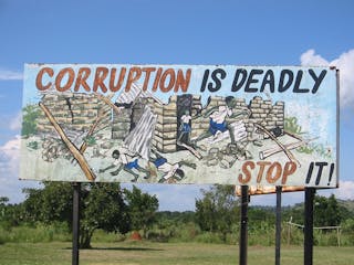 貪污 貪腐 Ugandan anti-corruption sign