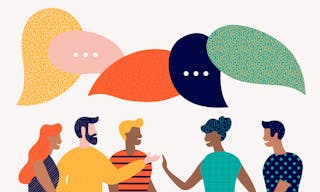 Flat style vector illustration, discuss social network, news, chat, dialogue speech bubbles