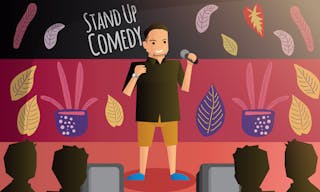 Vector illustration about the Comedian. He's a newcomer and soon to be a star. Latest character design for multiple purpose.