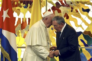 Pope Francis meets with Cuba's President Raul Castro in Havana