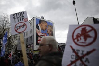 Germany Obama TTIP Protest