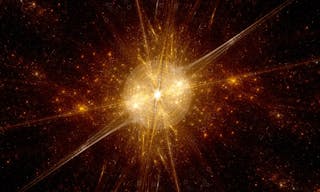 Big bang in deep space, computer generated fractal background