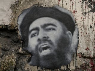 巴格達迪 Abu Bakr al Baghdadi, painted portrait Islamic State 伊斯蘭國