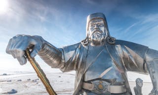 成吉思汗 TSONJIN BOLDOG, MONGOLIA - 24 Feb 2018- The Genghis Khan Statue Complex on the bank of the Tuul River, Ulaanbaatar, Mongoli