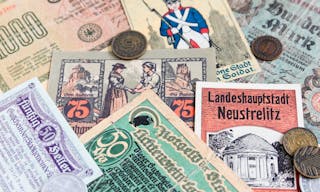 威瑪共和國 Old banknotes of the German bank of the period of the Weimar Republic