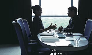 Business lady having job interview in the office