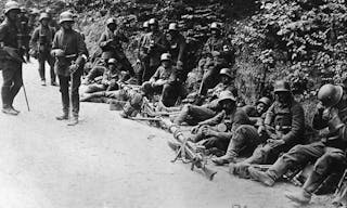 German assault troops with MG 08/15 (battle of Caporetto, Italian front, Wolrd War I, 1917)