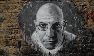 Michel Foucault, painted portrait